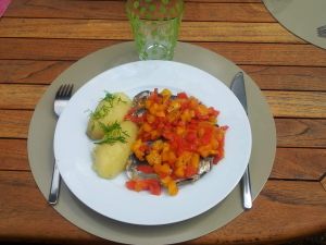 Papillote de Sardines aux Abricots & Poivrons