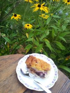 Clafoutis Beurre Noisette à la Quetsche et Streussel