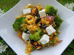 SALADE DE BLE AUX PETITS LEGUMES (thermomix)