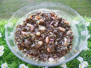 SALADE DE LENTILLES VERTES (Thermomix)