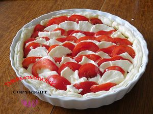 TARTE TOMATES MOZARELLA (thermomix)