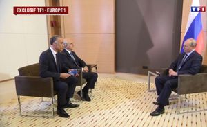 Poutine torche correctement les atlantistes médias français (l'Elkabaché et l'un peu plié Bouleau)