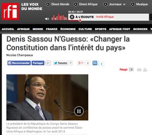Denis Sassou N'Guesso sur RFI le 1er août 2014
