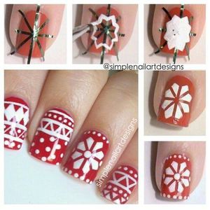 Nail art hiver, nail art noel, nail art fleurs des neiges, nail art pas à pas