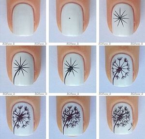 #Tutoriel nail art pissenlit, pas à pas