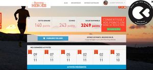 Running Heroes : Etre récompensé en courant