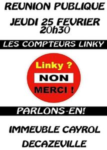 Réunion à propos des compteurs Linky