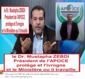 Mustapha ZEBDI, couvre et l'ivrogne et son Ministère !?