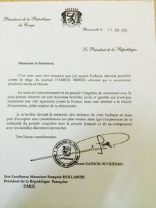 Lettre de Sassou N'Guesso à Hollande