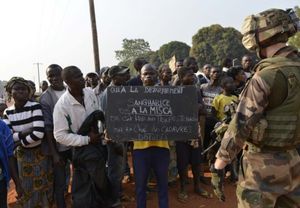 © Une manifestation à Bangui