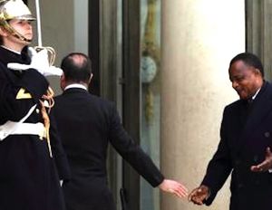 ©Sassou N'Guesso à l'Elysée en 2014