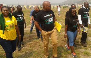 ©Agents de MTN après le planting à Kintele
