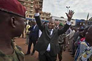 @F. A. Touadera en plein Bangui