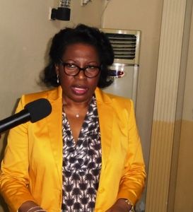 Claudine Munari lançant l'appel du 15 août