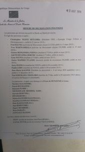 @Note publiée par le gouvernement de RDC
