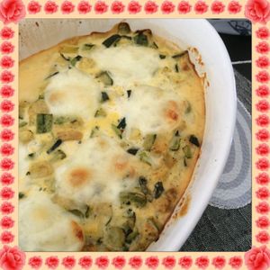 Gratin courgette mozzarella