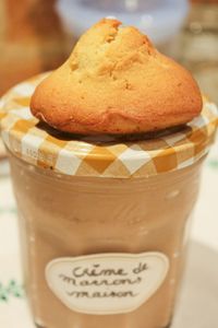 Recette gourmande de madeleine au coeur fondant de crème de marrons