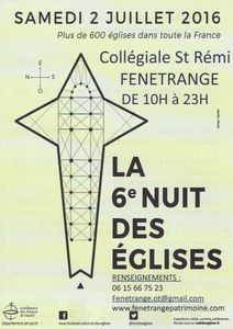 LA 6e NUIT des EGLISES à la Collégiale St Rémi de Fénétrange