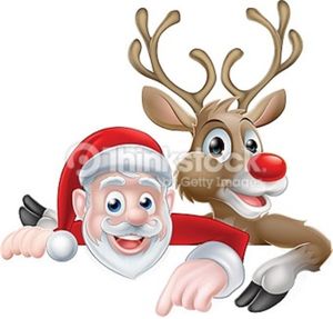 père noël et nez rouge