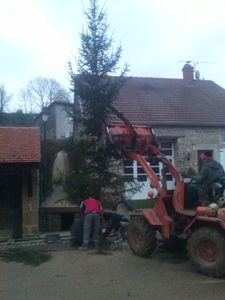 Pose des guirlandes