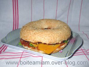 Bagel végétarien de rentrée
