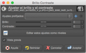 Brillo y Contraste con GIMP (I)