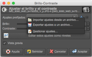 Brillo y Contraste con GIMP (y II)