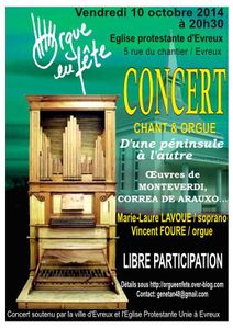 Concert du vendredi 10 octobre 2014