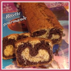 Cake marbre vanille chocolat