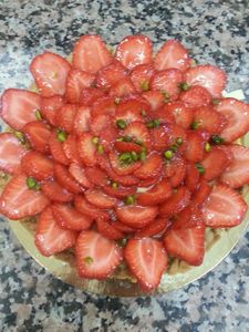 tarte fraises/pistaches