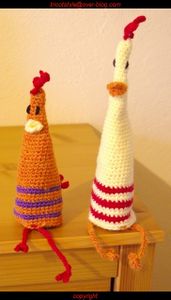 Poules de Pâques au crochet