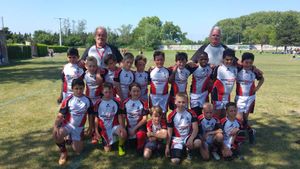 L'effectif présent pour affonter les équipes de poule lors du tournoi régional en Avignon le 28 mai 2016