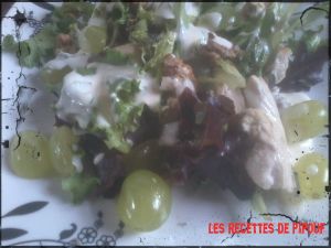 SALADE POULET - NOIX - RAISIN