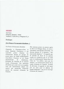 La presse du Périgord annonce l'élection de S.A.R. Stanislas.