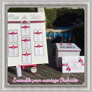Ensemble décoration mariage orchidée