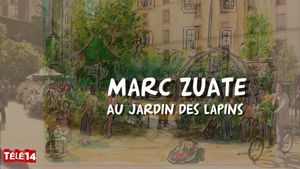 Marc Zuate peint le jardin des lapins
