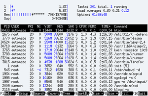 Perdu sans htop comment afficher l'occupation CPU par processeur ?