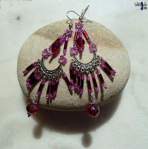 FraiBoise - Longues boucles d'oreille frangées de style oriental