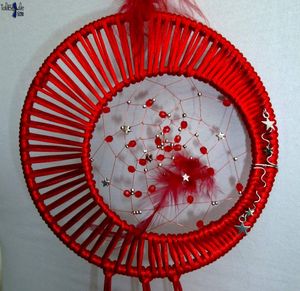 Attrape-rêves dreamcatcher - Eclipse lunaire totale Blood Moon Lune Rouge