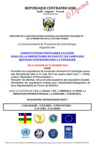 Les consultations populaires à la base se poursuivent en RCA