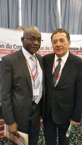 Saleh Kebzabo avec le chilien Luis Ayala, Secrétaire Général de l’Internationale socialiste