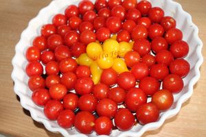 Tatin tomate cerise/mozza/bacon