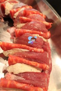Filet mignon, chorizo/mozza façon orloff