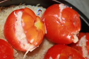 Tomates farcies au cabillaud