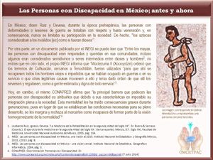 Las Personas con Discapacidad en México; antes y ahora