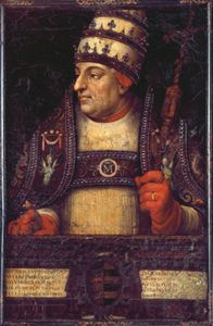 Juan de Juanes - Portrait du Pape Alexandre VI - 1586 - huile sur cuir - 83x56cm - Cabildo metropolitano de Valence