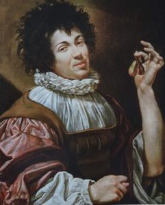 Simon Vouet (1590-1649) Jeune homme aux figues - vers 1615, huile sur toile 77,5x62,5cm - Caen Musée des Beaux Arts.