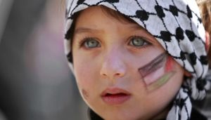 A Ramallah, un enfant palestinien. Le 29/11/12, jour du vote à l'ONU (Majdi Mohammed/AP/SIPA)