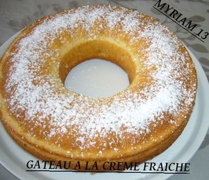 GATEAU A LA CREME FRAICHE ET CHOCOLAT