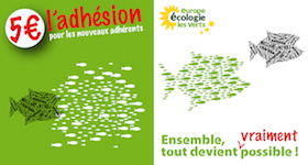 ADHÉREZ À EELV POUR 5 EUROS !